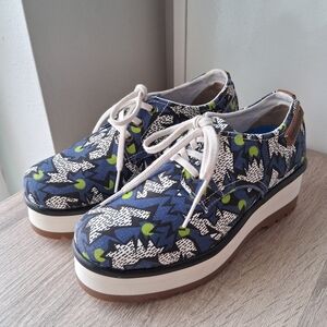 🌷 Caterpillar Retro Patterned Platform Sneakers 🐠🦋
